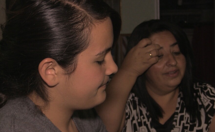 Lizett Preciado, a senior at Deming High School in Luna County, and her mother, Rosa Maria Preciado, Oct. 16, 2016.