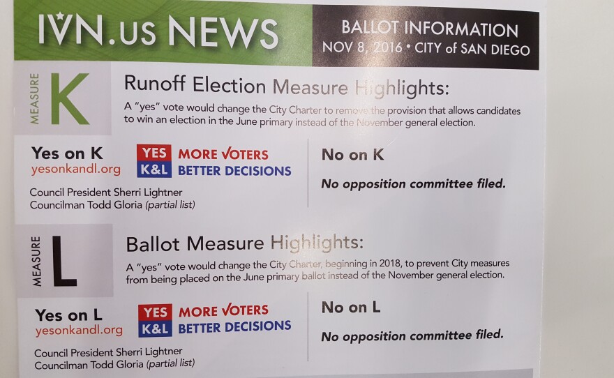 A mailer sent out by the Independent Voter Project on Oct. 3, 2016.