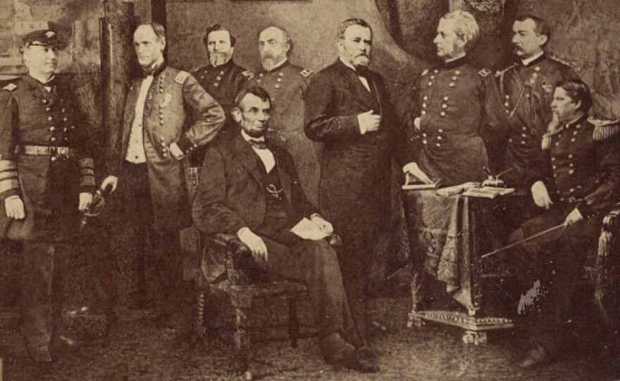 Union commanders in composite photo, 1883-84.