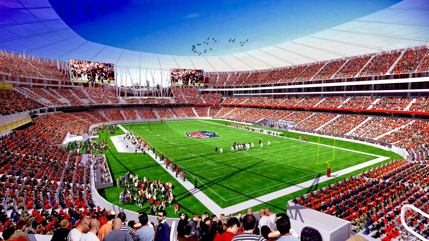 A rendering of the SDSU West project, April 27, 2018.