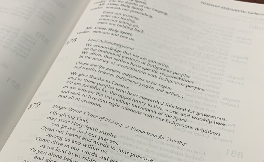 The Mennonite order for land acknowledgement says that "settlers have specific responsibilities in the journey of reconciliation with Indigenous peoples.