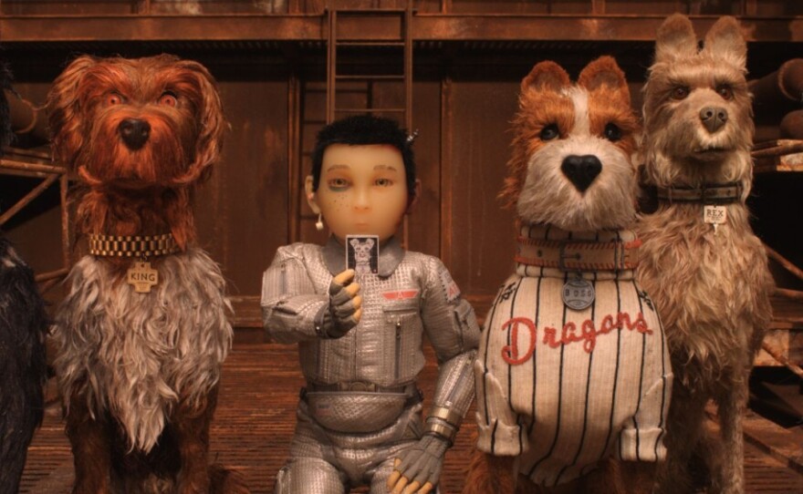 Twelve-year-old Atari enlists a pack of dogs to help him find his missing pet Spots in Wes Anderson's animated film "Isle of Dogs."