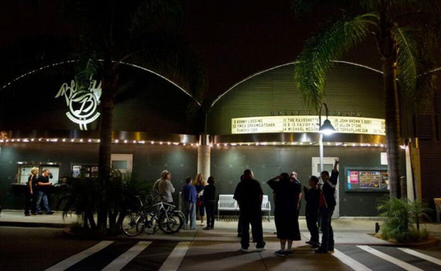 Exterior photo of the Belly Up, located at 143 S. Cedros Avenue, Solana Beach, Calif., 92075.