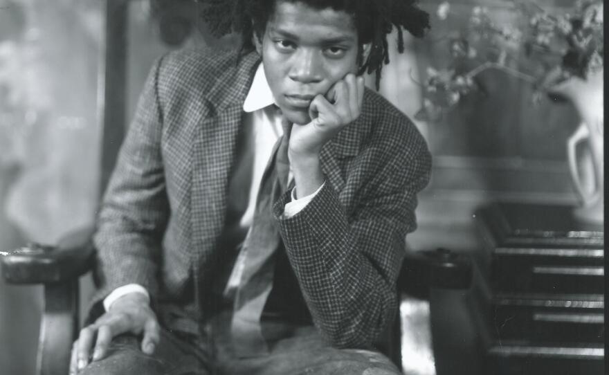 A 1982 portrait of Basuqiat by photographer James Van Der Zee.