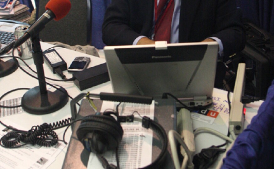 Former NPR host Robert Siegel, shown at the Republican National Convention in 2008.