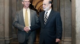 Rep. Bob Inglis (R-SC), pictured here with Federal Reserve Chairman Ben Bernanke (right) at the Capitol in 2008, says people have to come around to valuing rational solutions over hot rhetoric.
