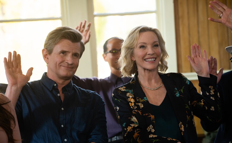 Charles Edwards as Louis Oakley and Rebecca Gibney as Daisy in UNDER THE VINES: Season 1, Episode 4