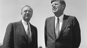 CBS Anchor Walter Cronkite and President John F. Kennedy.