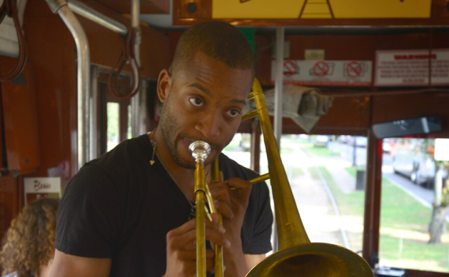 Troy “Trombone Shorty” Andrews performs “You Are My Sunshine” on the St. Charles Streetcar in "Sunshine By The Stars: Celebrating Louisiana Music."