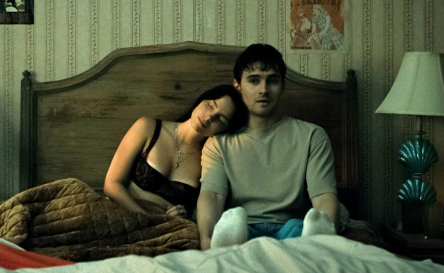 Nikki (Inde Navarrette) and Bear (Michael Johnston) in Curry Baker's "Obsession," a surprise hit of the summer. (2025)
