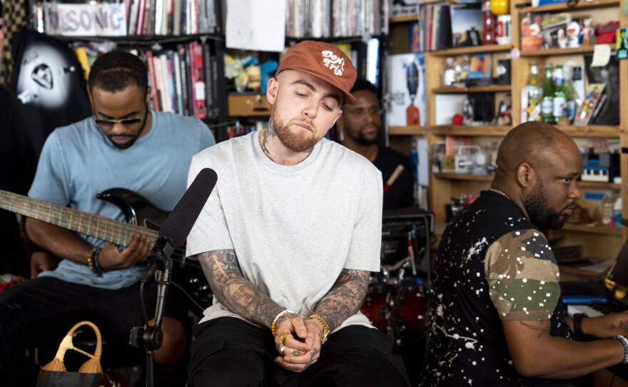 Mac Miller performs a Tiny Desk Concert on Aug. 1, 2018.