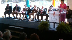 UCSD Chancellor Marye Anne Fox speaks at the groundbreaking for the Sanford Consortium for Regenerative Medicine on March 26, 2010.