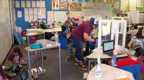 Inside of a classroom at Bostonia Language Academy in El Cajon, March 19, 2021.
