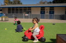Children play outside at Kidango Toyon Early Learning Center in San Jose on Sept. 15, 2026.