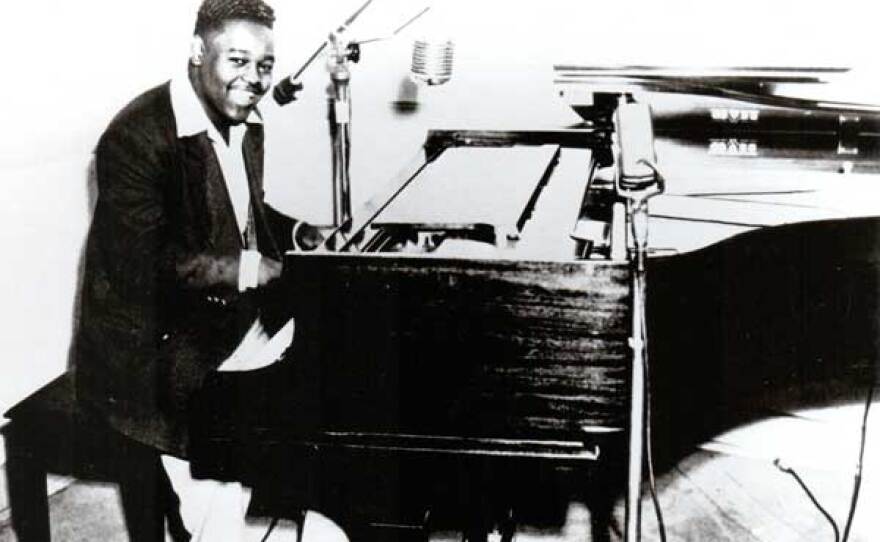 Fats Domino at J&M Studio, Jan. 1950.