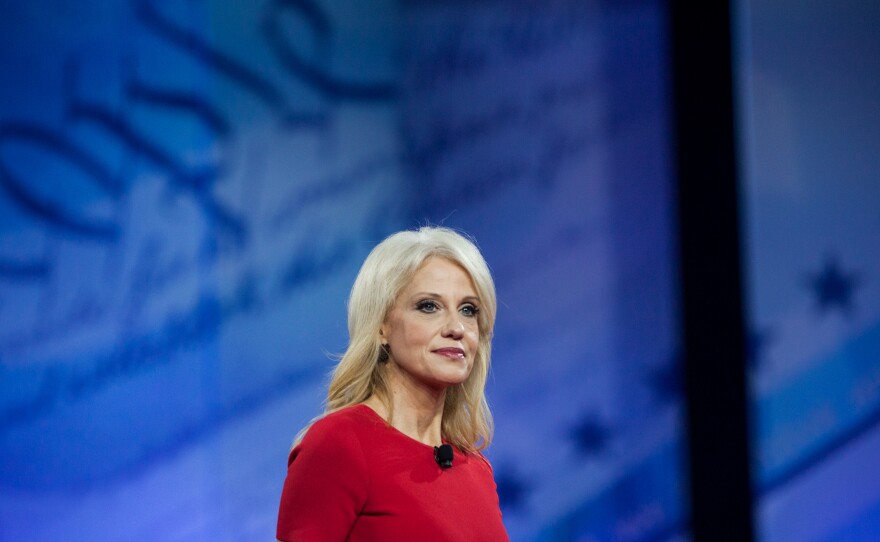 Kellyanne Conway takes the stage.