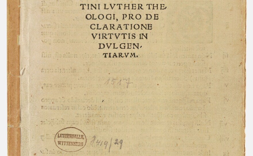 A pocket-sized version of Martin Luther's 95 Theses.