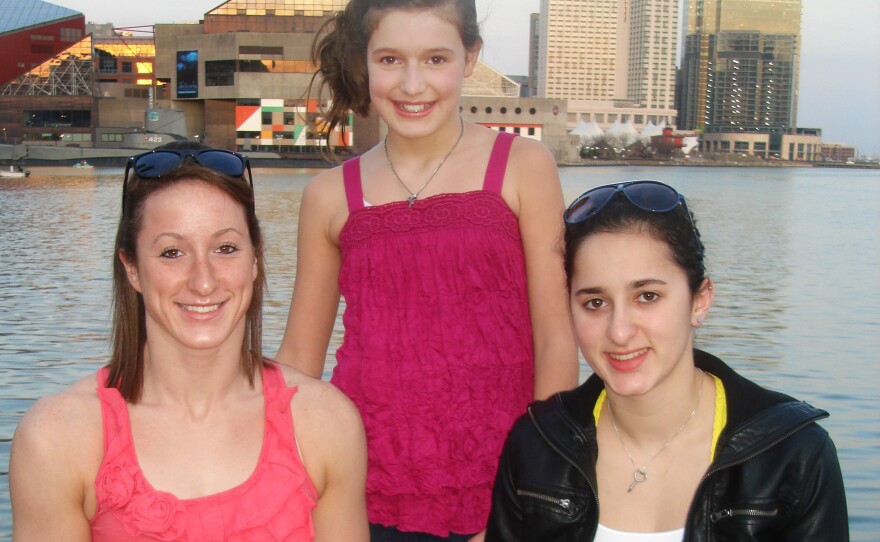 Tatyana McFadden (left) with her sisters Ruthi, 13 (center), and Hannah, 16, who were both adopted from an orphanage in Albania.