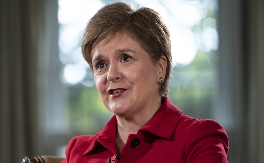 The First Minister of Scotland, Nicola Sturgeon, is interviewed, Tuesday, May 17, 2022, in Washington.