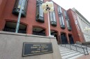 This photo shows an exterior view of the U.S. Court of Appeals for the Federal Circuit building from 2002 in Washington, D.C.
