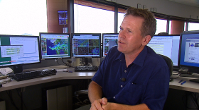 Alex Tardy, meteorologist with the National Weather Service, talks about the El Niño forecast from his office in Rancho Bernardo, Sept. 21, 2015.