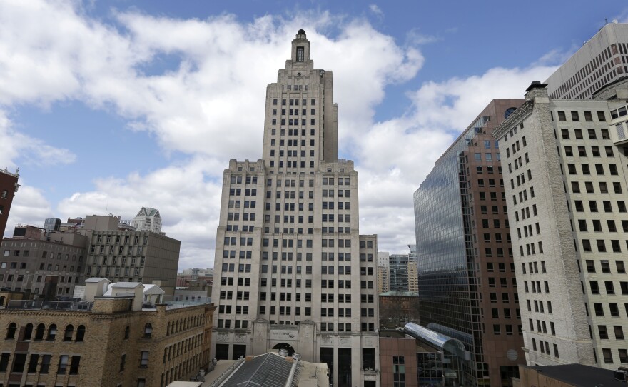 The iconic Industrial Trust Tower, knows as the "Superman building," stands in downtown Providence, R.I. The art deco-style skyscraper, the tallest in the state, lost its last tenant when the bank's lease expired in April.