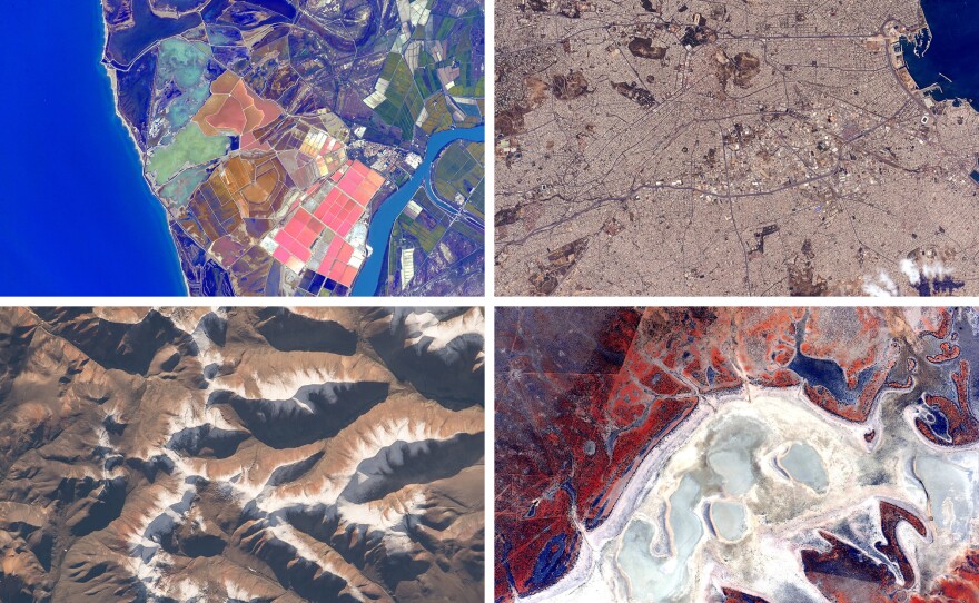 (From top left, clockwise) The coast of Spain; Athens; Australia; the Himalayas.
