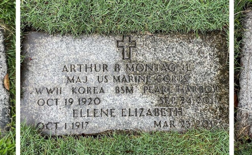 (L-R) Joe Ross' gravestone; Bud and Ellene's gravestone; Thomas Reeves' gravestone.