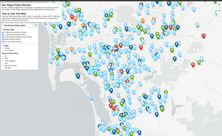 Navigating San Diego School Choice? There's A Map For That KPBS