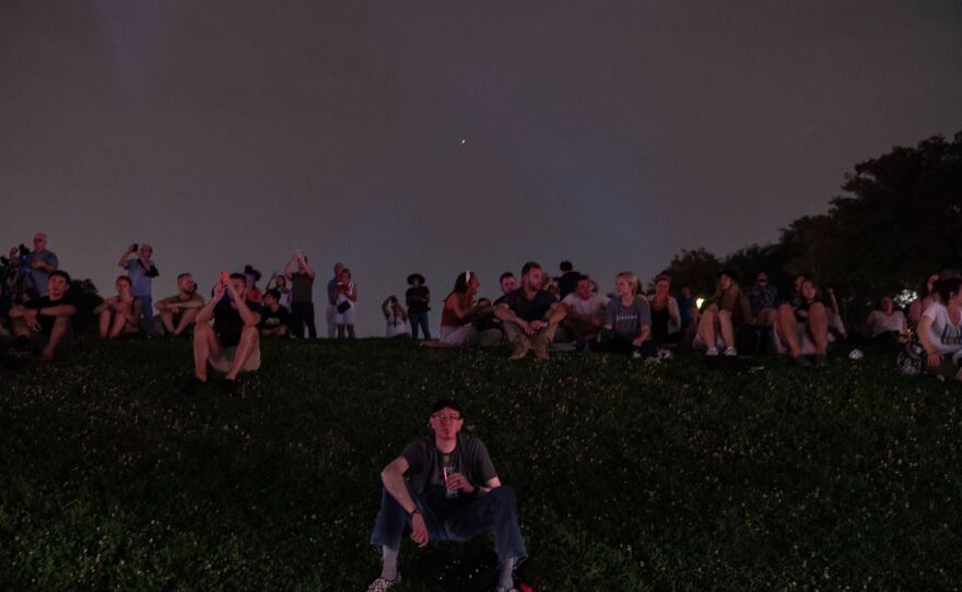 A number of people showed up to watch and celebrate.