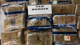 Mexican black tar heroin seized during a police raid in Ventura County, March 2010. 