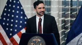 New York City Mayor Zohran Mamdani speaks to city workers during a Ramadan iftar meal at the Museum of the City of New York on Thursday, March 12, 2026, in New York. (AP Photo/Andres Kudacki)