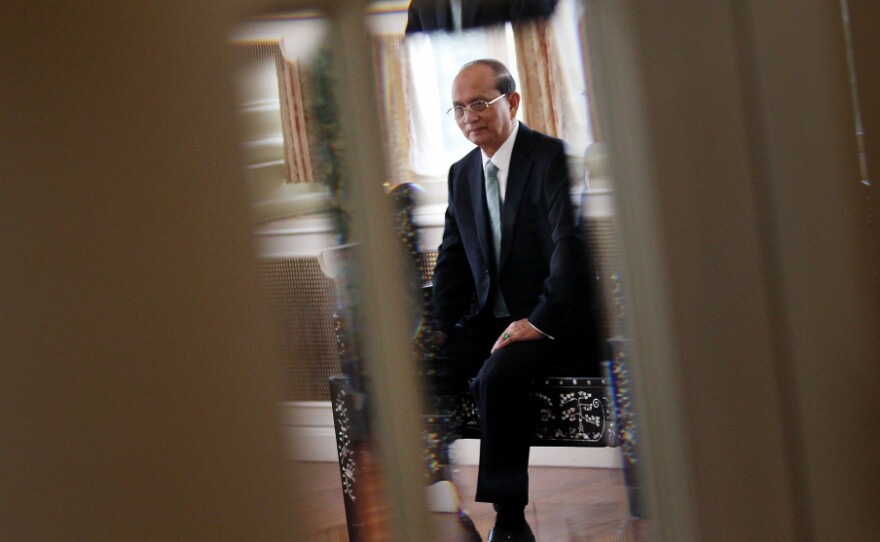 Myanmar President Thein Sein (shown here in Singapore on Jan. 30) has introduced a number of changes. His decision to halt construction of Chinese-supported dam project on the Irrawaddy River was widely praised in the country.