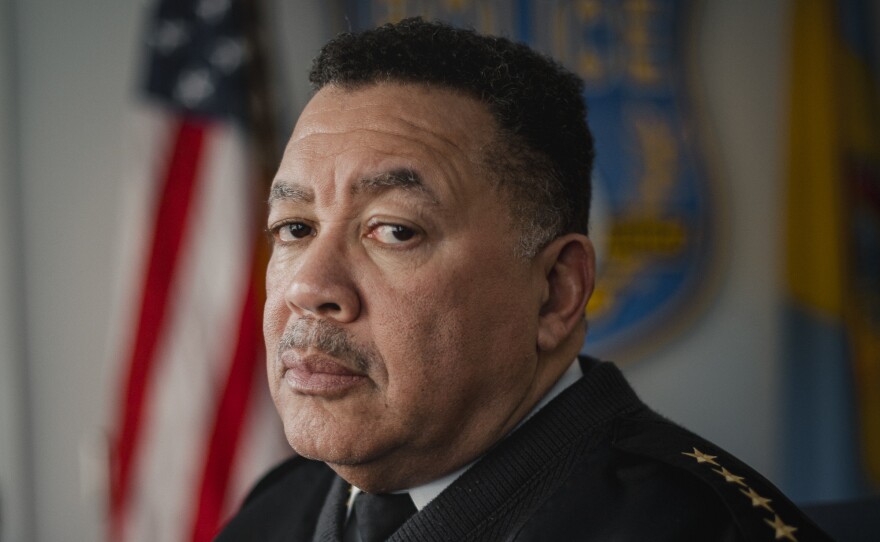 Kevin Bethel, Philadelphia police commissioner, sits for a portrait at the Philadelphia Police Headquarters on Thursday, March 28, 2024.