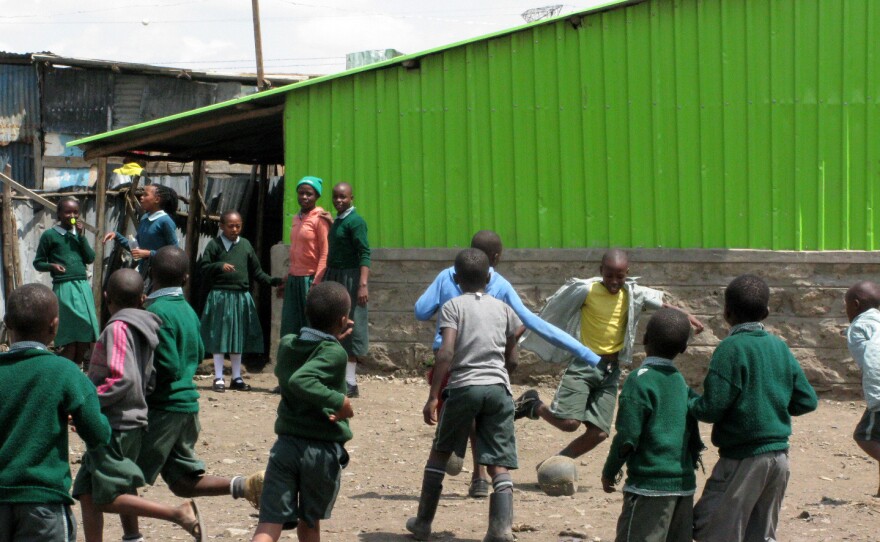 Boys play in Nairobi, Kenya.