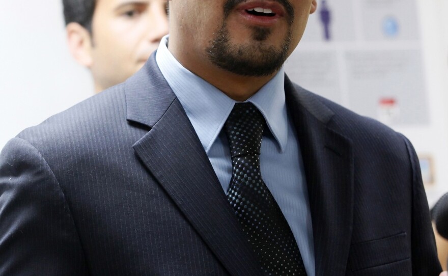 Sergio Garcia speaks at The Coalition for Humane Immigrant Rights of Los Angeles (CHIRLA) news conference in August. Garcia, 36, is a law school graduate who passed California's bar examination, but he's living in the U.S. illegally.