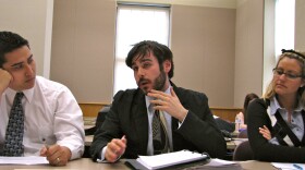 Students at California Western School of Law took their roles seriously. Michael Federici, as Justice Alito, argued that the affordable care act would give Congress unlimited powers.