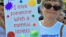 NAMWalks (National Alliance for the Mentally Ill) participant in Los Angeles. (undated photo)