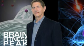 Title graphic for "Brain Fitness Peak Performance" featuring host Peter Coyote. 