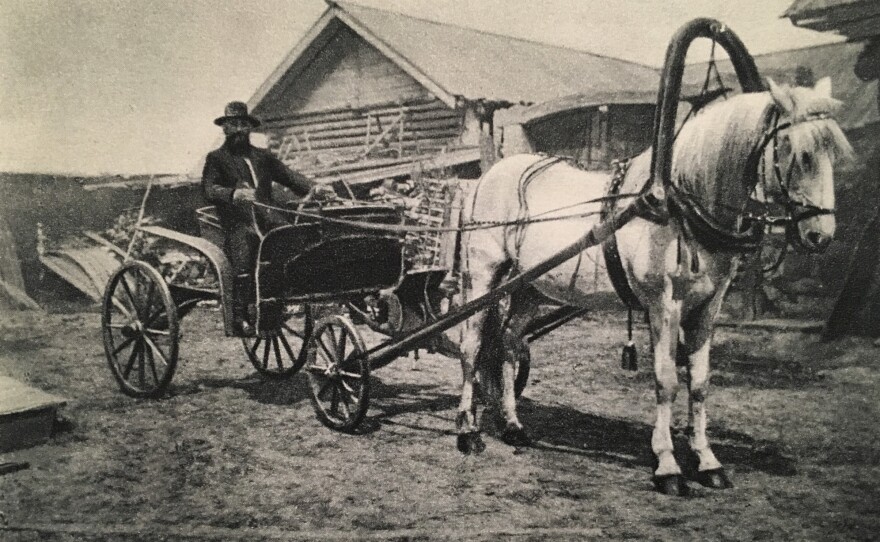 Rasputin driving his carriage. Of peasant stock himself, this close adviser to the czarina immediately recognized that the serpentine bread lines in Saint Petersburg, Russia, were dangerous and contained the seeds of revolution. His warnings went unheeded.