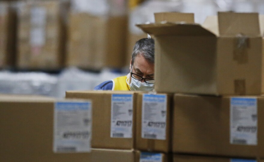 Fred Leighty, warehouse manager at Oklahoma's Strategic National Stockpile warehouse, in Oklahoma City earlier this month. The Government Accountability Office will be tracking management and distribution of the nation's stockpile as well as testing for coronavirus.