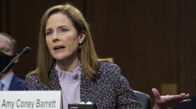 Supreme Court nominee Amy Coney Barrett testifies before the Senate Judiciary Committee during the third day of her confirmation hearings on Capitol Hill in Washington, Wednesday, Oct. 14, 2020. 