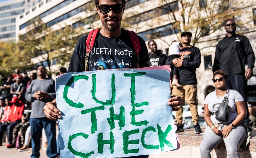 Stephen Williams attends the Rally 4 Reparations.