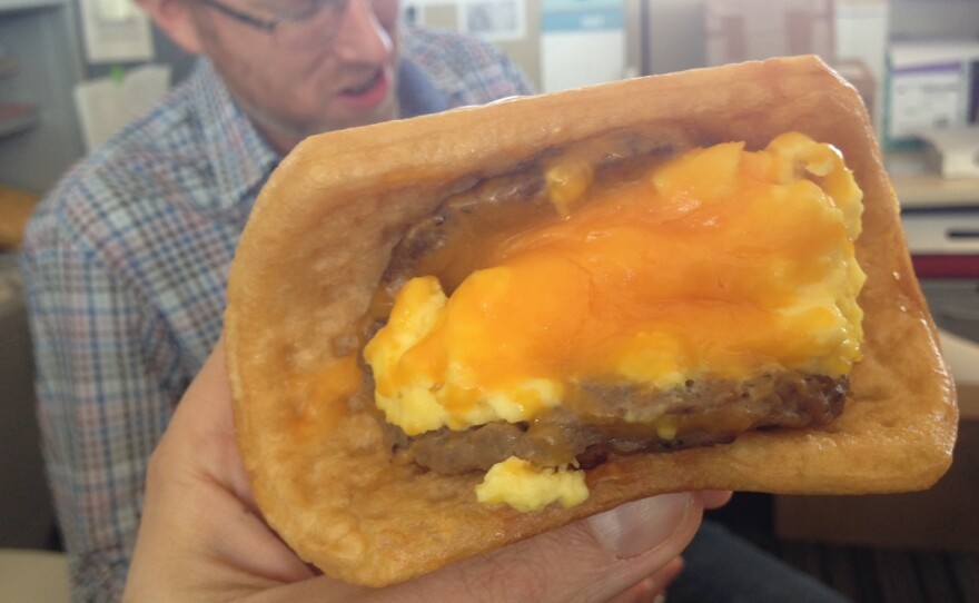 The non-bemeated space at either end of the taco is an inexcusable oversight.