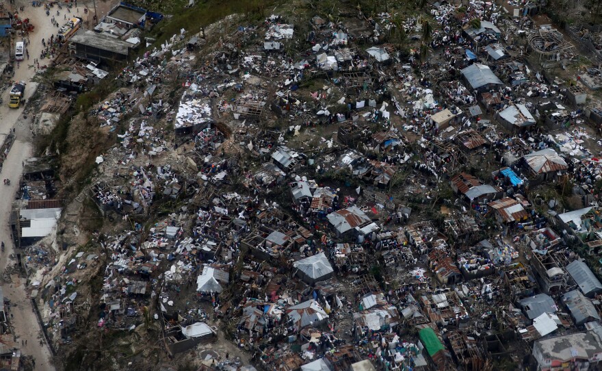 Hurricane Matthew caused vast destruction in Jeremie, Haiti. Dozens of people have died across the Caribbean as a result of the storm.