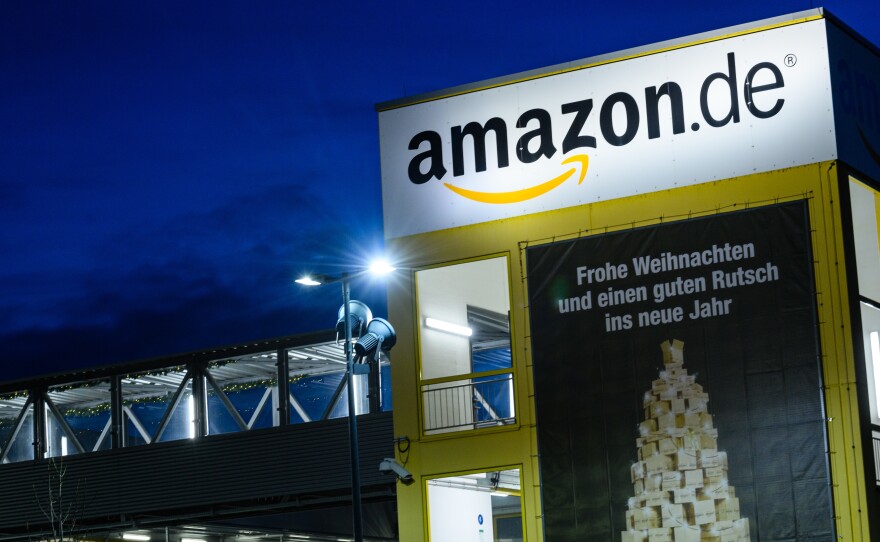 An Amazon warehouse in Leipzig, Germany. The European Union's antitrust arm will evaluate the company's role as both a retailer and a marketplace for other retailers.