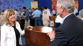 In Mobile, Alabama, appraiser Ken Farmer of Ken Farmer Auctions spots this yellow pine Shenandoah Valley paint-decorated blanket chest, a folk art treasure passed down to the owner from her grandfather. Because of its rarity and elaborate decoration, Farmer offers an insurance estimate of $60,000.