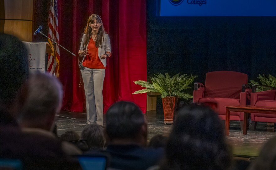 Dr. Sonya Christian is the State Chancellor for California Community Colleges. She spoke, Wednesday, at Southwestern College giving details on the VISION 2030 plan, Chula Vista, Calif., August 9, 2023.