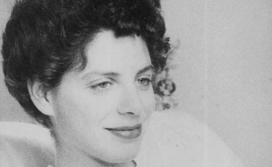 A photo of Bernays taken by her late husband, Justin Kaplan, in 1957, the day after Bernays gave birth to their first child, a daughter.