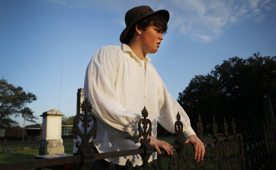 Caleb Marshall, a junior, portrays William M. Green, a survivor of Camp Douglas, a well-known Union POW camp in Illinois.